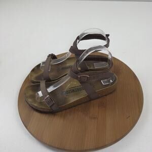 Birkenstock Yara Shoes Womens Size 37 Brown Leather Sandals Ankle Strap Germany